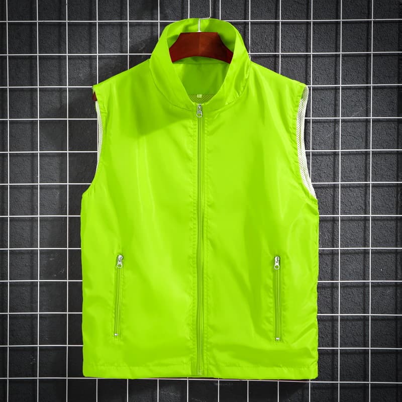Wholesale volunteer vest activity volunteer custom print advertising census workwear vest print logo text