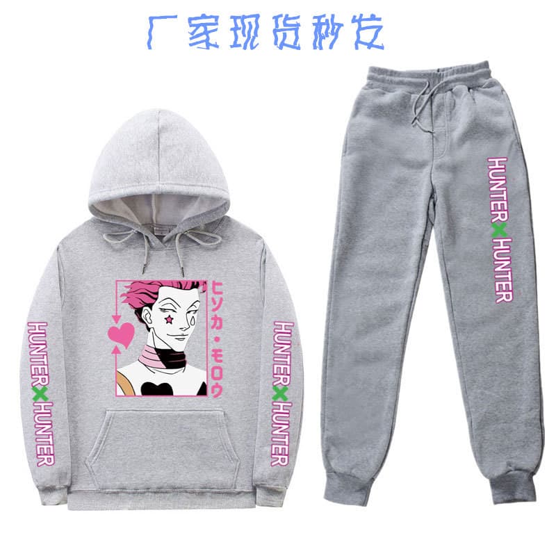 Cross-Border Anime Trend: Hunter x Hunter Men's Long-Sleeve Hoodie Set