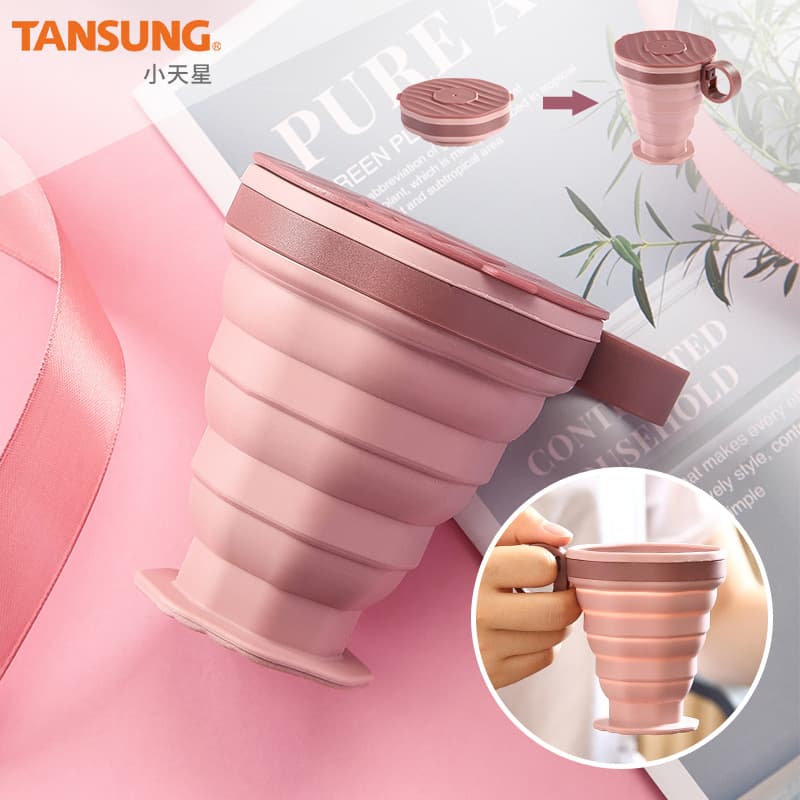 In-Stock New Arrival Foldable Silicone Cup Portable Octagonal Collapsible Cup Expandable Cup Wholesale