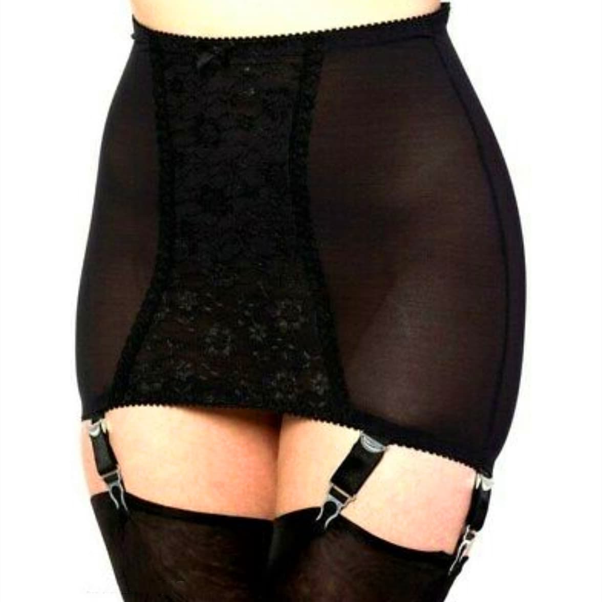 Euro-American 6-clip high-waist corset adjustable multi-size sexy garter belts with lace, factory direct sales.