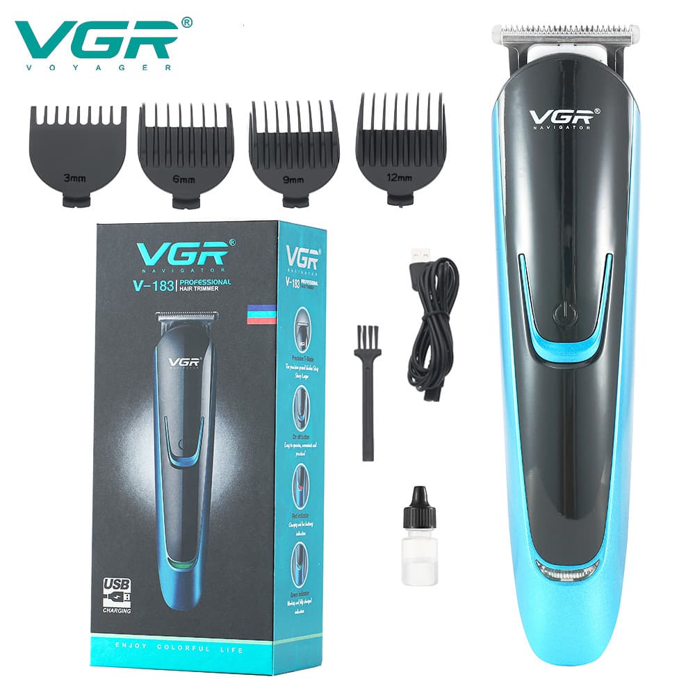 VGR183 wholesale baby hair clipper rechargeable non-slip oil head clipper shaving self-service hair cutting shaved head