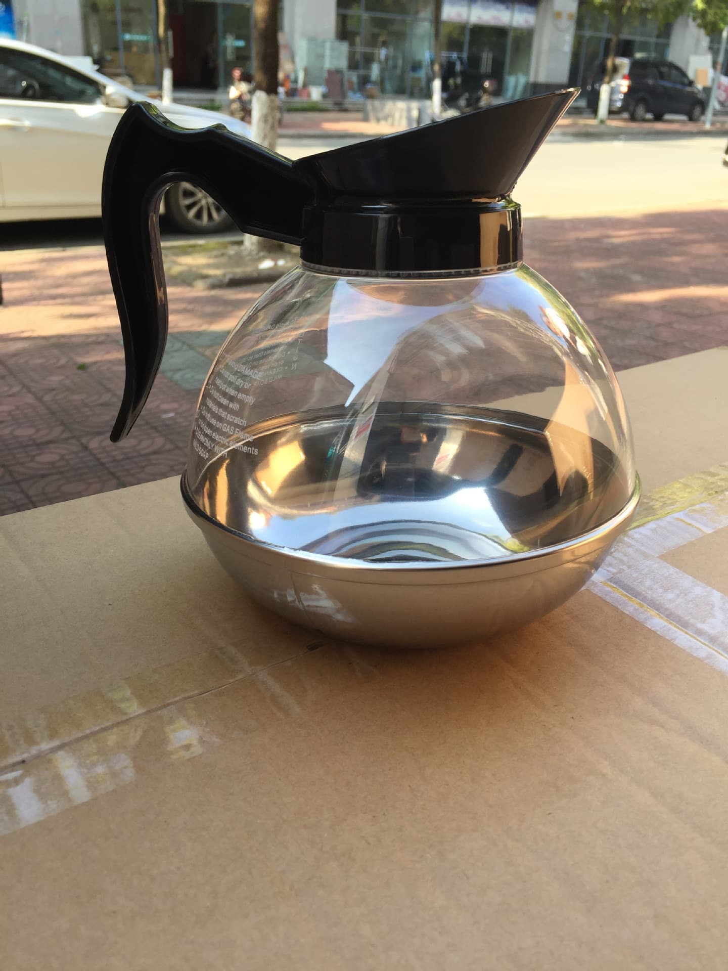 Domestic stainless steel steel bottom coffee pot, American coffee machine, teapot, cold kettle