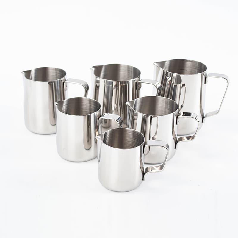 Factory Direct Coffee Latte Art Cup, Pointed Spout Stainless Steel Mini Latte Pitcher with Scale, Milk Frothing Cup, Milk Pitcher, Coffee Tool