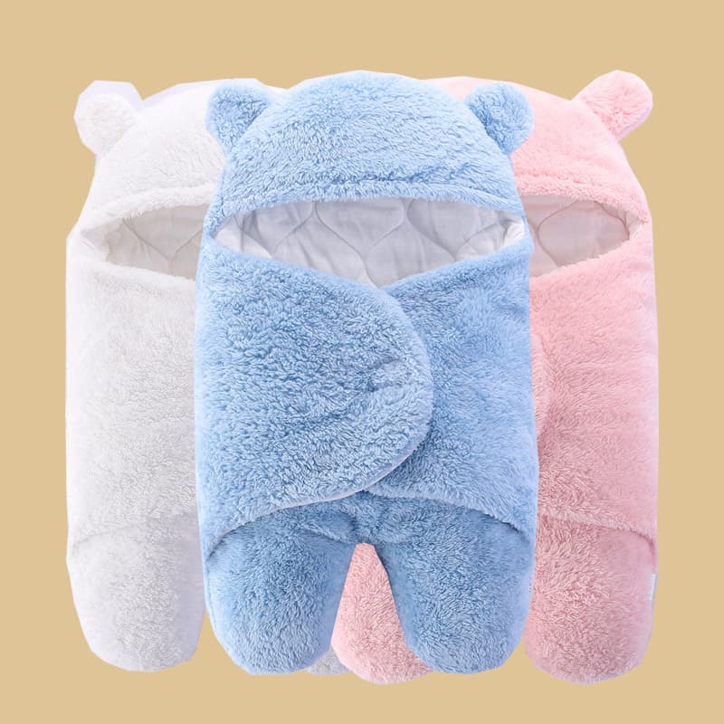 Baby swaddle blankets, winter newborn swaddle supplies, newborn baby blankets, thickened sleeping bags for spring and autumn.