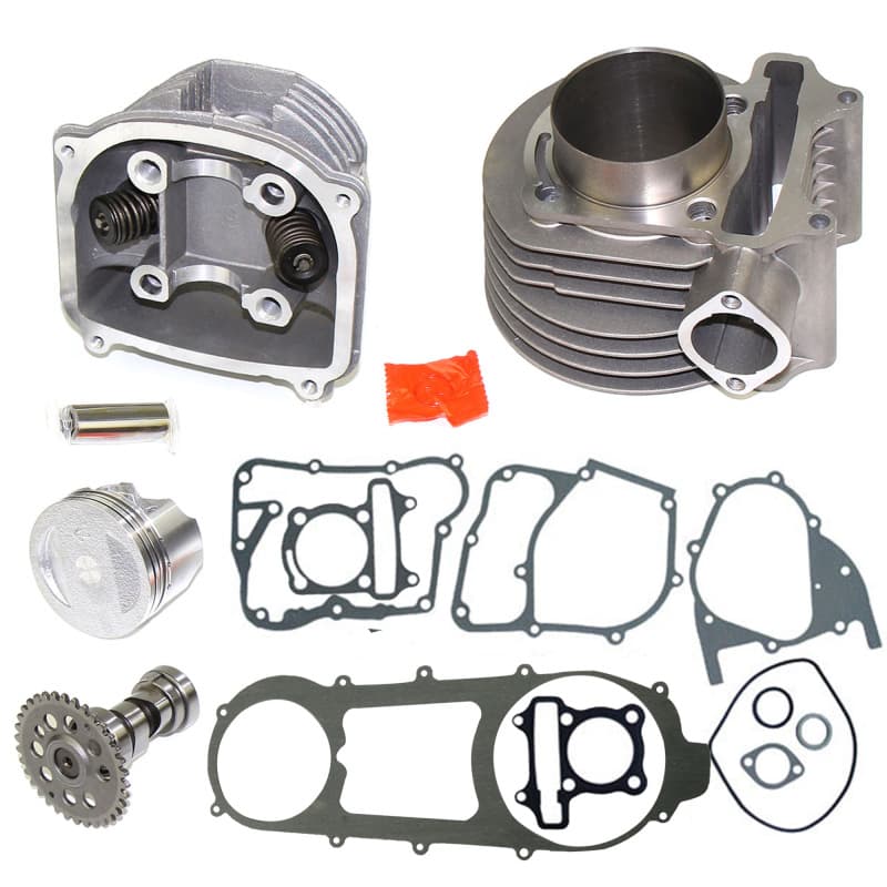 Scooter Engine Cylinder Kit Big Displacement GY6 180cc Modified 61mm Cylinder Kit Cylinder Head Cam Assembly