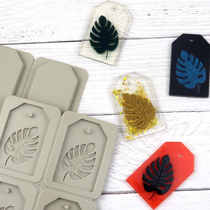 Dobi Wax Sheet Mold DIY Silicone Mold Aromatherapy Plaster Soap Mold 4-Cavity Rectangular Leaf Aromatherapy Mold