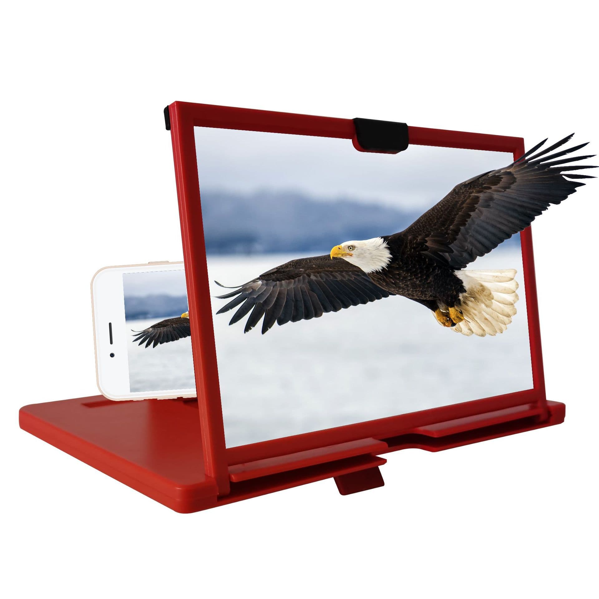 10-12 Inch Mobile Screen Magnifier Desktop Lazy Foldable Pull-out Stand High-definition Creative Video Magnifying Glass