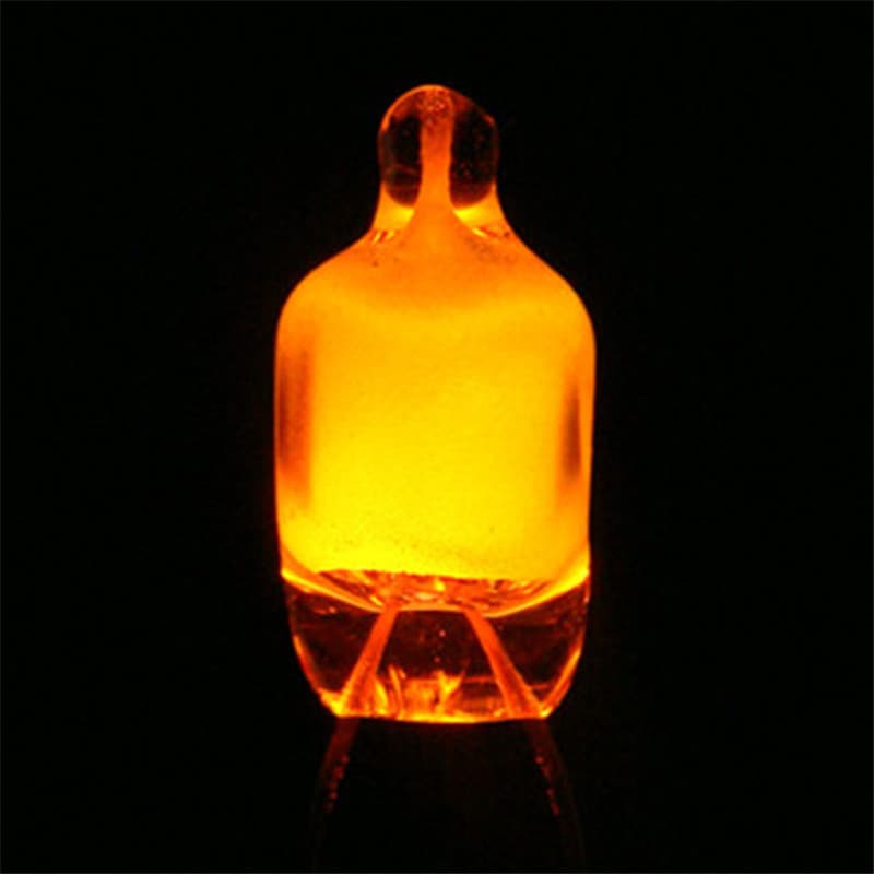 6mm Yellow Glow Neon Bulb 613 NE-2Y Neon Lamp AC/DC Eco-Friendly Neon Light with Customizable Resistor Neon Indicator