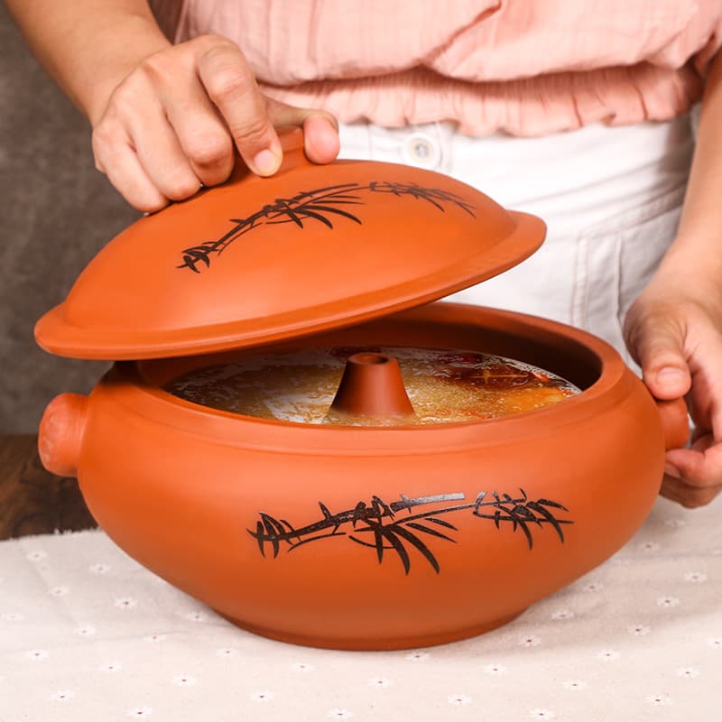 Factory direct sales coarse purple clay ceramic slow-cooker, steam pot for soups.