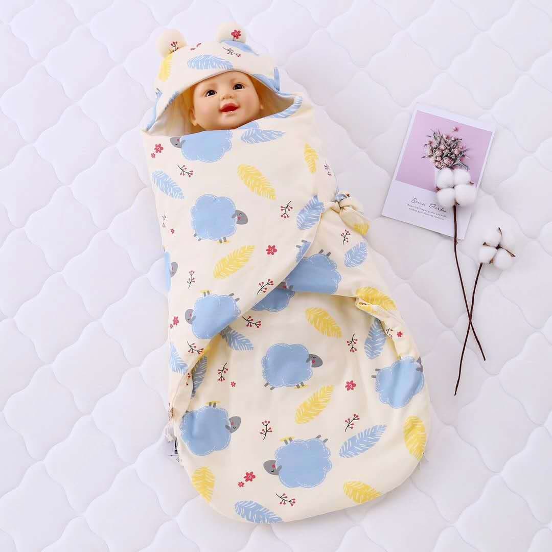 New Autumn/Winter Baby Swaddle Sleep Sack for Newborns, Boys and Girls, Cotton Hooded Sleep Sack