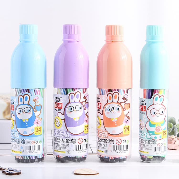 Drift bottle watercolor pens, student graffiti art special brushes, colored pens, children's supplies, creative stationery