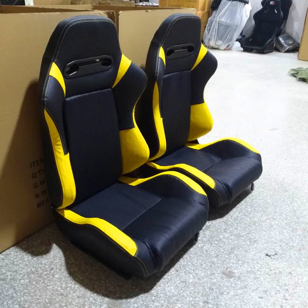 Factory Direct Car Seat Modification Dual Angle Adjuster Dual Slide Track Racing Seat Blue PVC Seat Black Red