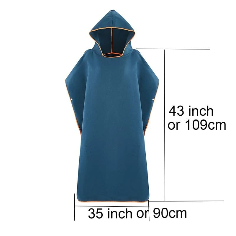 Source Manufacturer Microfiber Double-Sided Velvet Hooded Quick-Drying Absorbent Cloak Bath Towel Beach Changing Bathrobe Cloak
