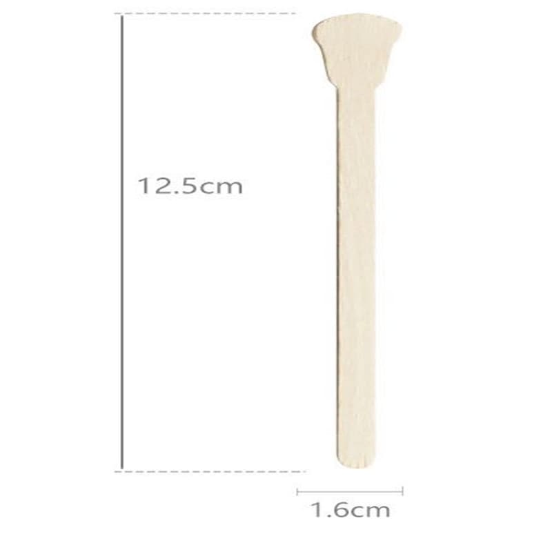 Popsicle Sticks Petal Shape 125mm Birch Wood Waxing Spatula Wooden Sticks Wooden Slips Wooden Sign Popsicle Sticks Ice Cream Sticks