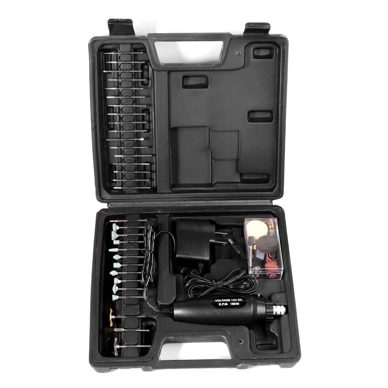 60pc Mini Electric Grinder / DC12V Small Electric Grinder Pen for Drilling, Cutting, Carving, Variable Speed Electric Grinder Tool