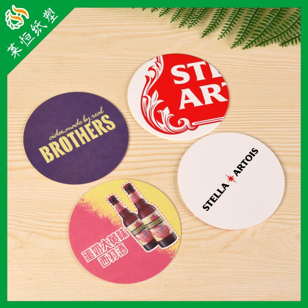 Custom Absorbent Paper Coaster Disposable Paper Coaster Beer Coaster Tea Coaster Custom Logo