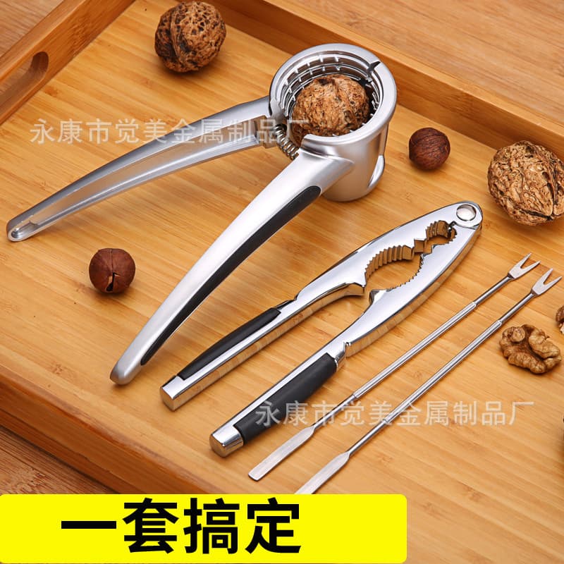 Factory Direct Nutcracker Nut Pliers Spring Elastic Walnut Cracker Pine Nut Hazelnut Clip Funnel Nutcracker Wholesale