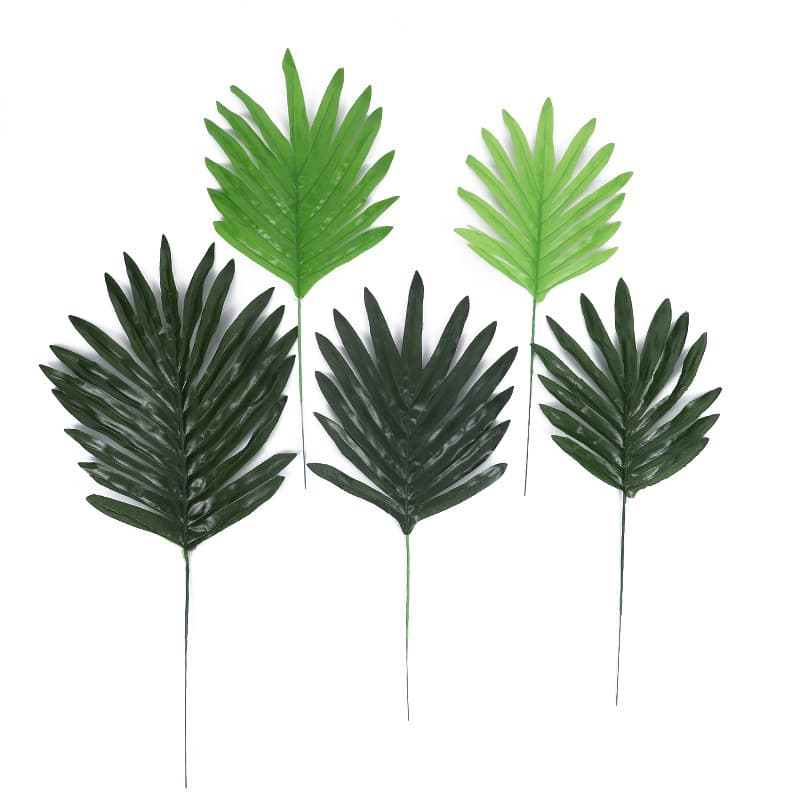 Areca Palm Leaf Artificial Flower Home Decoration Green Plant Wedding Simulation Plant Wall Interior Decoration Green Willow Wedding Setup