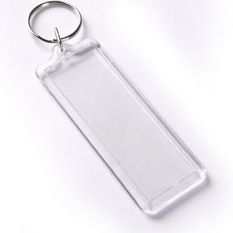 Creative lost brand keychain diy blank photo double-sided photo frame acrylic keychain pendant in stock