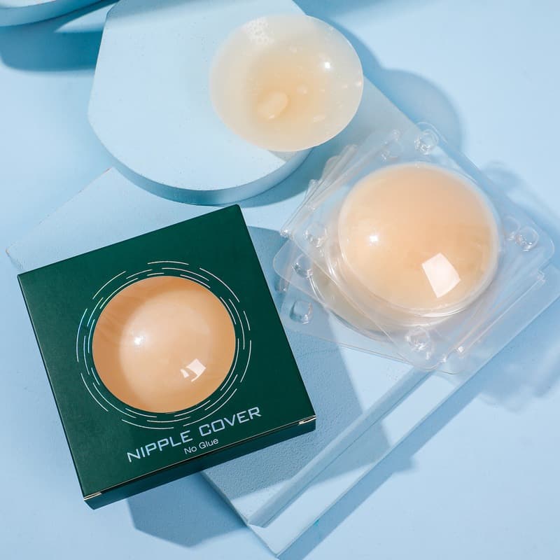 Invisible Ultra-Thin Solid Self-Adhesive Nipple Covers No Glue Prevents Bulges Sensation Solid Anti-Light Chest Patches