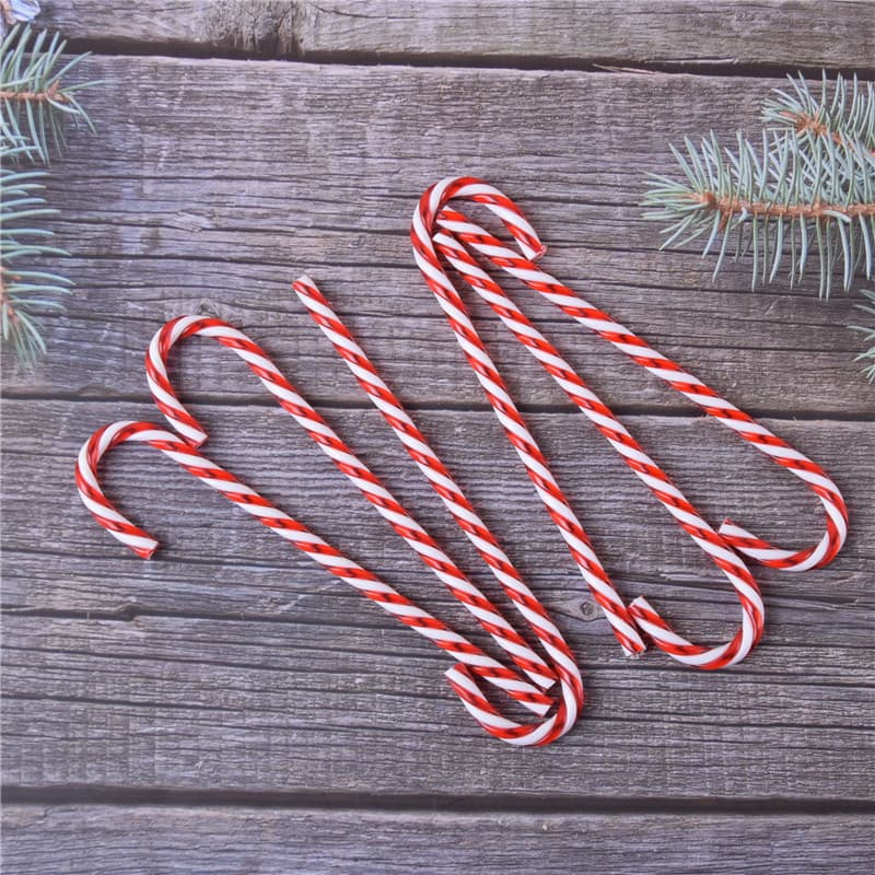 Christmas Decorative Acrylic Candy Cane Walking Stick Mini Christmas Tree Decoration Santa Claus Gift