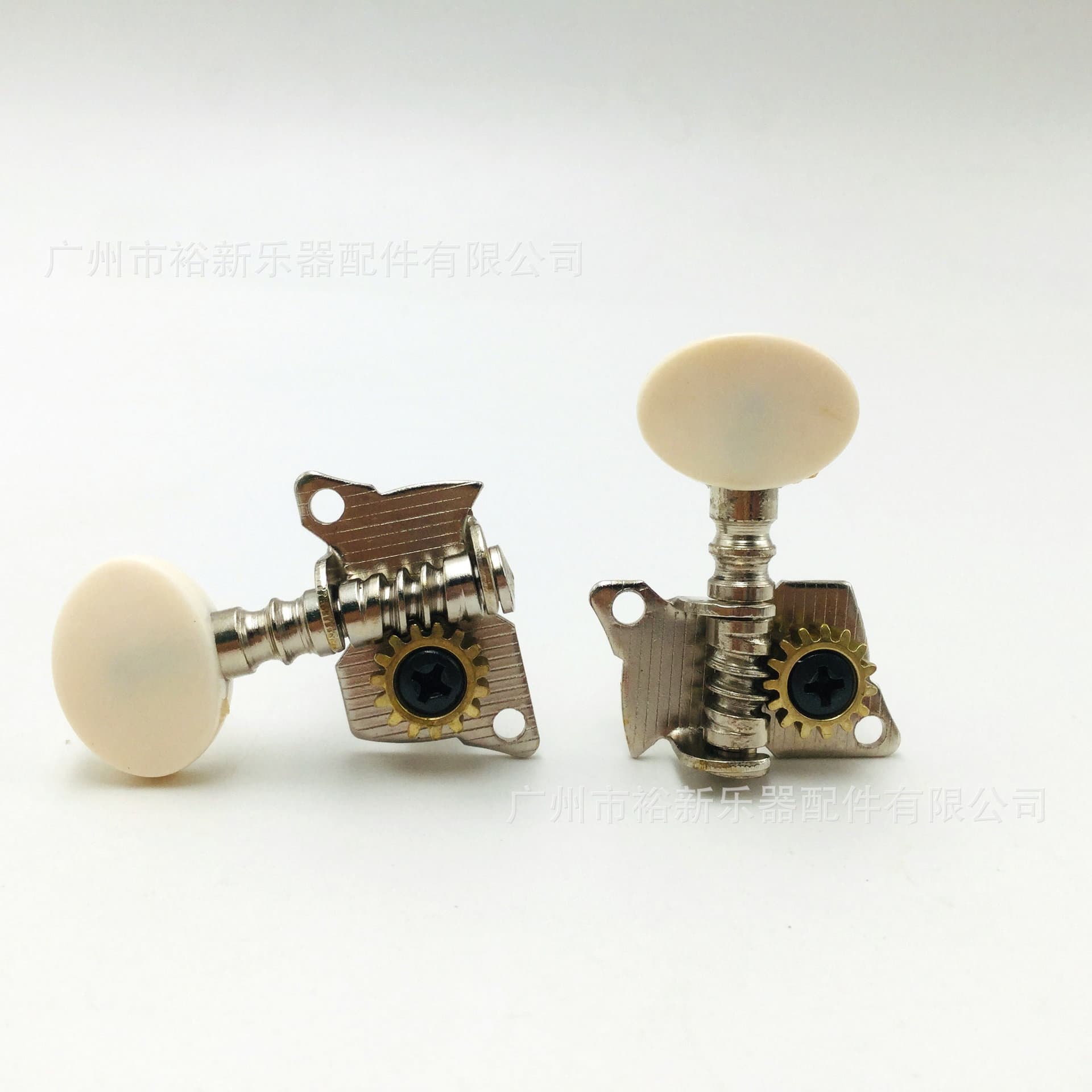 Unit Open White Small Round Head Rotating Shaft UK Tuning Pegs Ukulele Small Four-String Tuning Pegs Guitar Short Steel Post Quasi