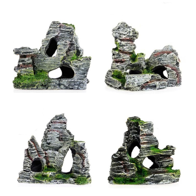 Factory Supply Aquarium Decoration Accessories Resin Fish Tank Artificial Rock Aquascape Artificial Mountain Hot Selling