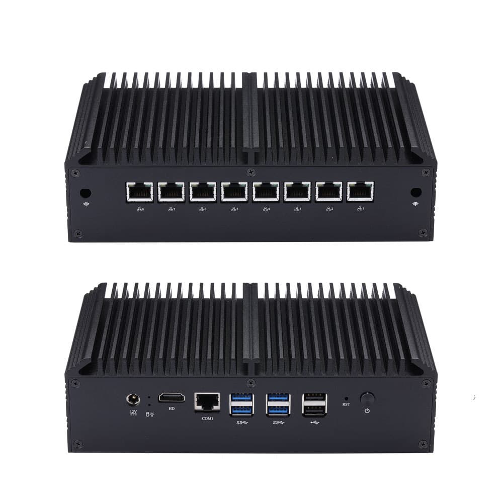 Soft router 3867U high-performance soft router complete machine firewall machine Q818GE eight network ports optional multi-serial port