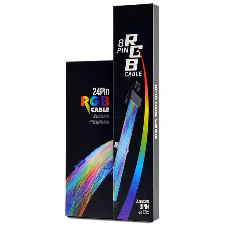 PC CPU GPU Power Cable 8P ARGB Light Cable Network Cable Glow Cable Mystic Light Motherboard Sync