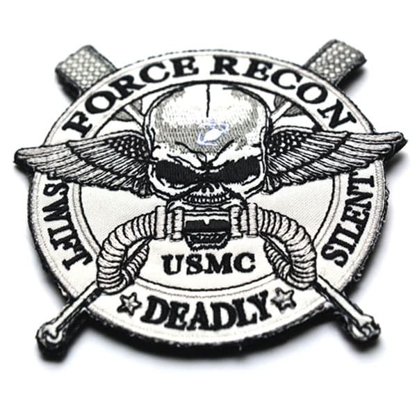 USMC Navy SEALs Tactical Velcro Chest Patch, US Recon Embroidered Cloth Arm Patch, Camouflage Uniform Patch Embroidered Badge