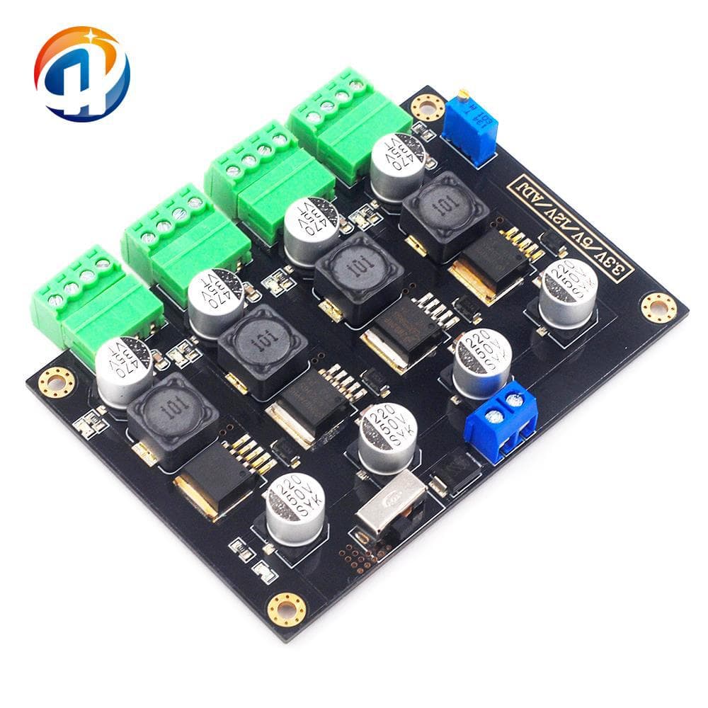 LM2596 Multi-channel Switching Power Supply Module with 3.3V/5V/12V/ADJ Adjustable Voltage Output