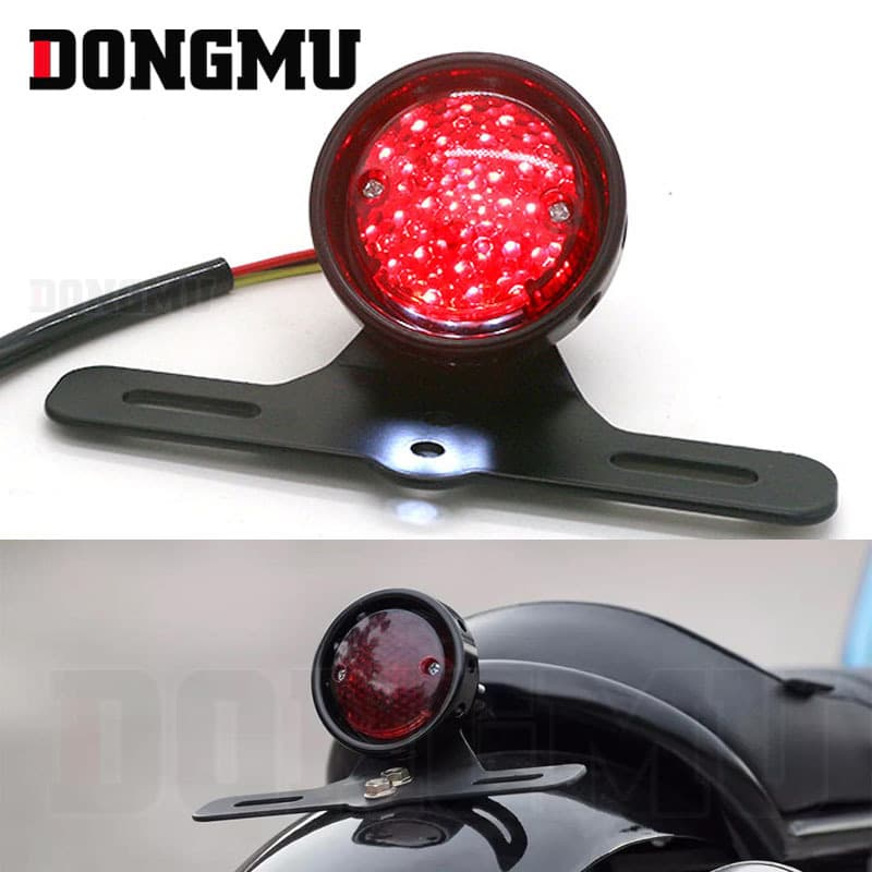 Motorcycle Parts Metal Retro Style Brake Tail Light Electric Vehicle Tail Light Harley Modified Tail Light Exclusive for Export