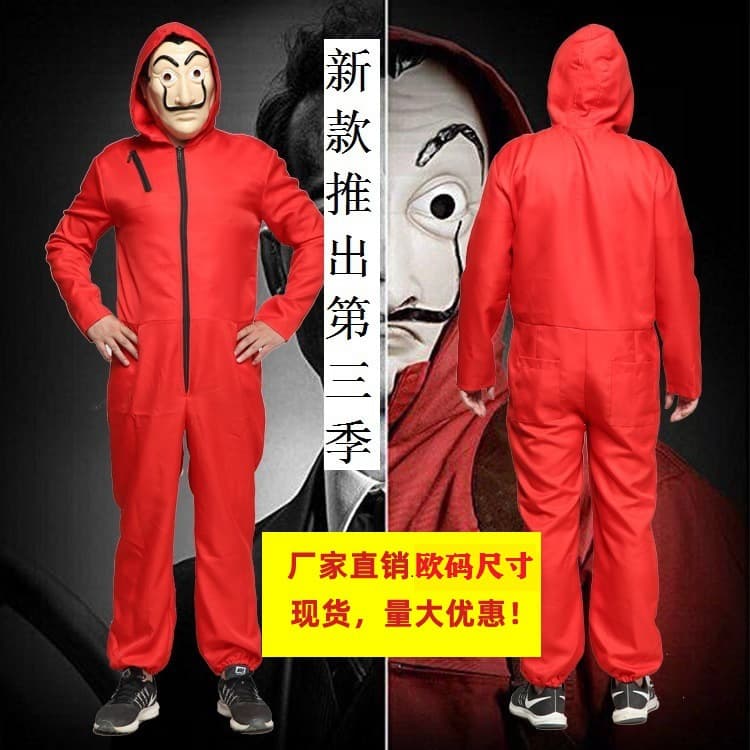 Money Heist Halloween Costume Cosplay Dalí Mask for Adults and Kids Role-Playing Clown Mask