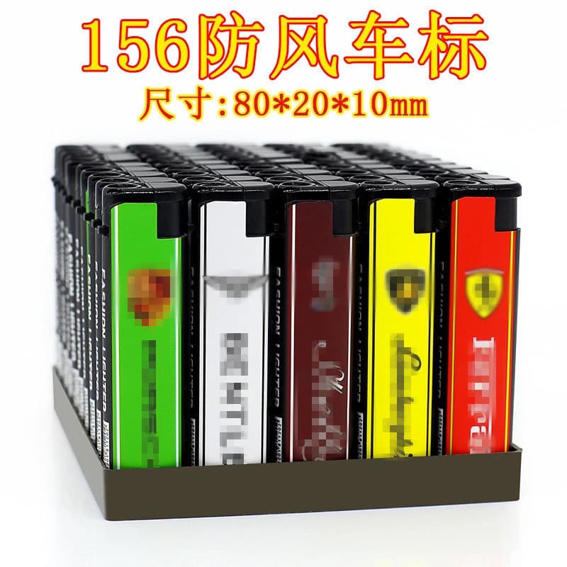 Household 50 Pieces Personalized Windproof Lighter Wholesale Common Plastic Disposable Creative Lighter Supermarket Direct Impact
