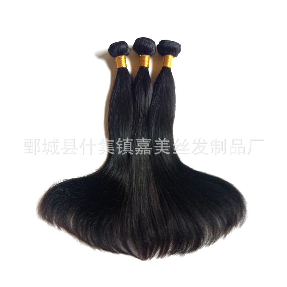 Baolin Natural Color Real Human Hair Machine-Made Hair Weft Remy Human Hair Weft Factory Direct One-Piece Drop Shipping