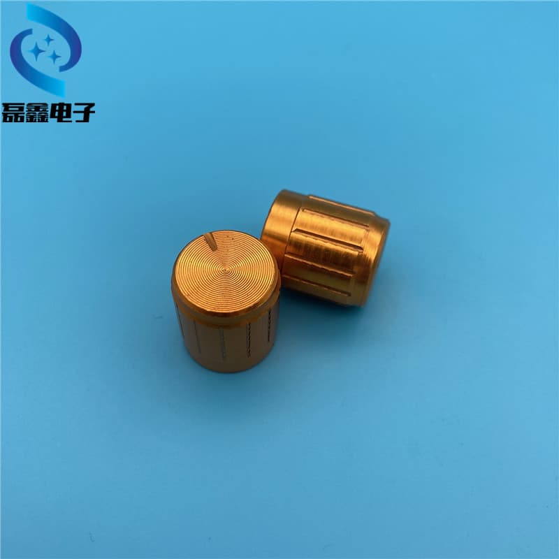 Factory Direct Supply 15*17 Potentiometer Aluminum Alloy Knob, Gold Color, Floral Handle with 6mm Inner Hole Diameter