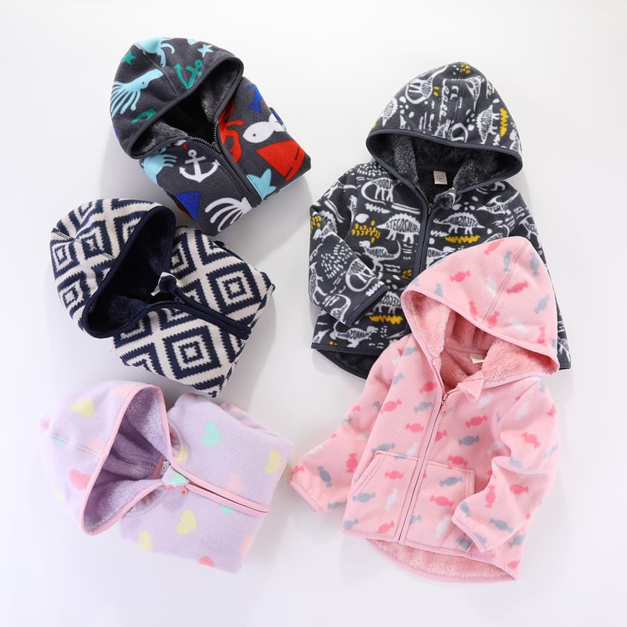 20 Pcs Factory Direct Children's Clothing Spring and Autumn Girls Polar Fleece Boys Thick Coat Vests for Ages 2-8 Factory Wholesale