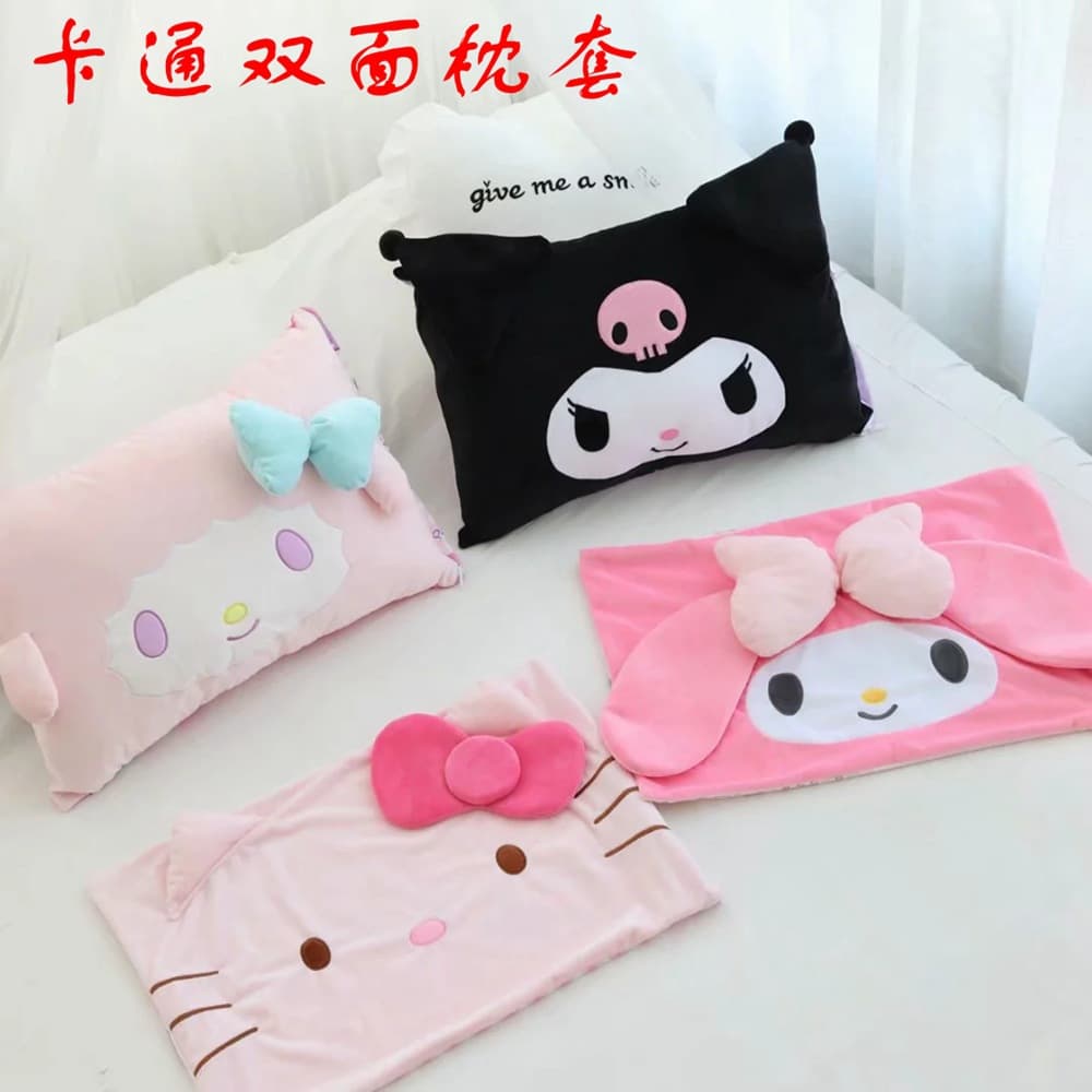 Cartoon Girl Pillowcase, Single Thickened Pure Cotton Pillowcase, Home Use, Children's, Student Dormitory, Couple's Cute Pillow Core Cover
