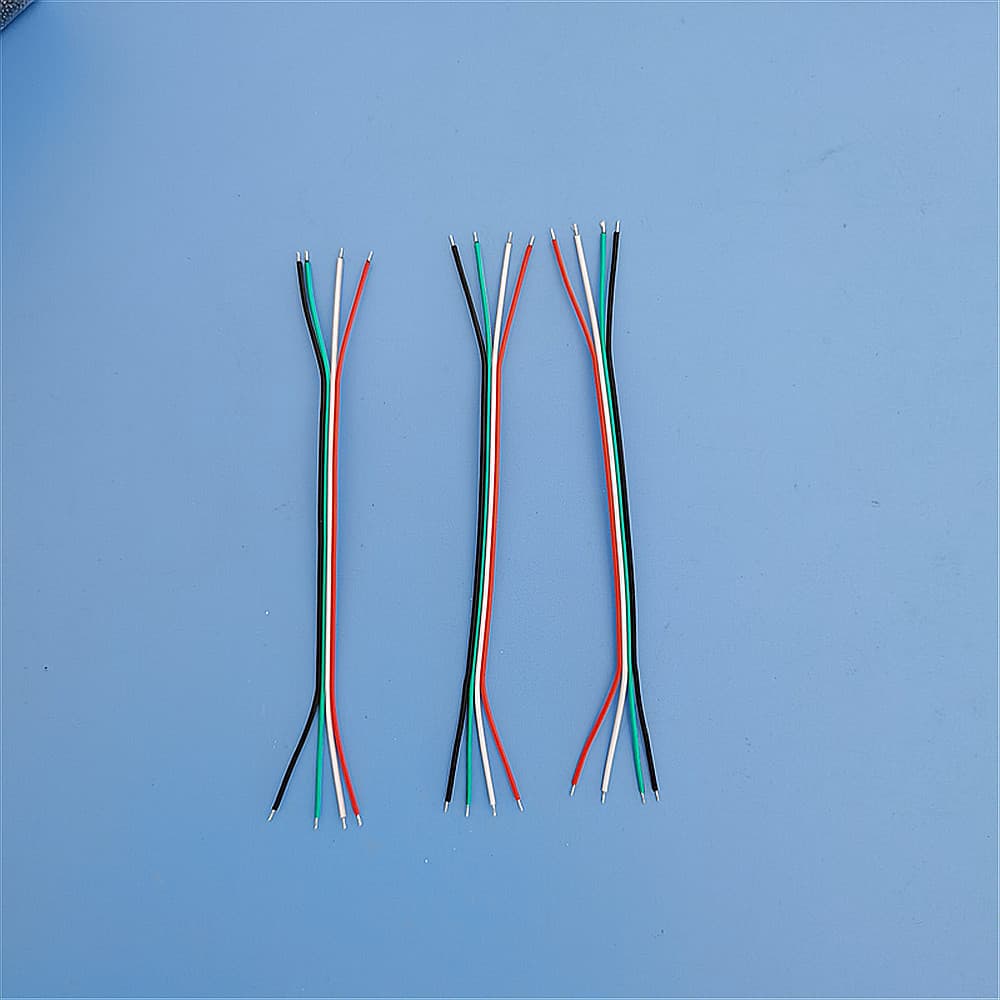 Ready stock manufacturer direct sales multi-color ribbon parallel wire 0.8 diameter electronic wire 100mm connection environmentally friendly 30AWG ribbon cable