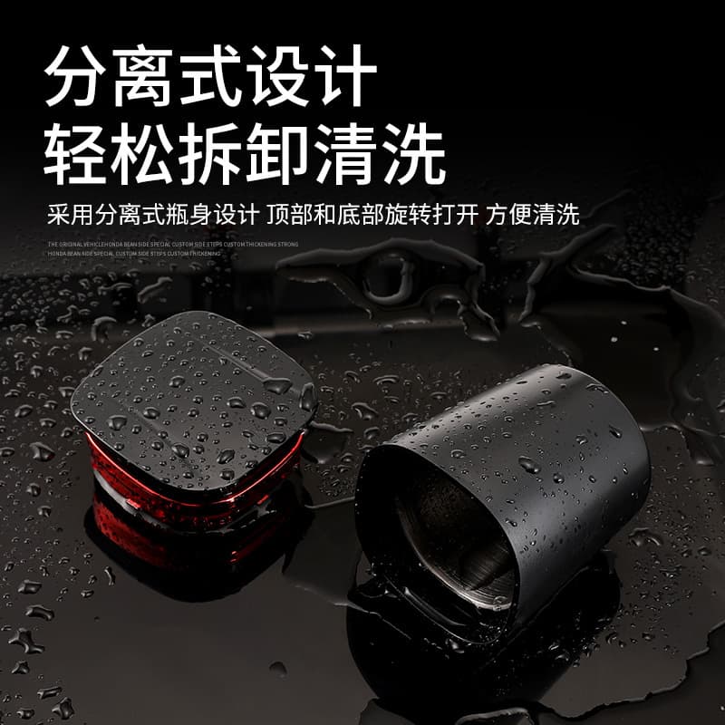 New car ashtray, stainless steel home use, creative with light, multifunctional car ashtray, cross-border hot sale