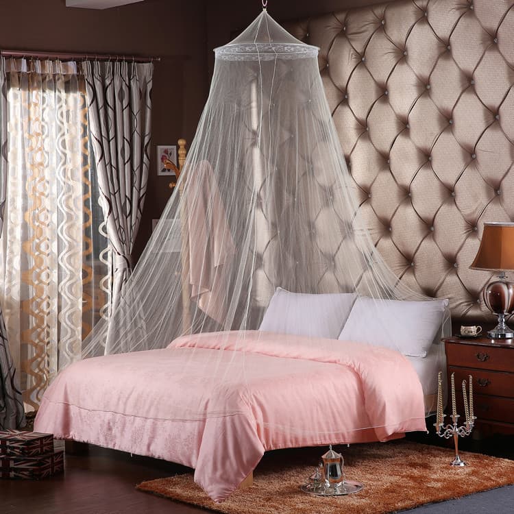Enclosed Dome Mosquito Net 1.5m-1.8m Bed Canopy Mosquito Net Princess Style No Installation Required Hanging Dome Mosquito Net