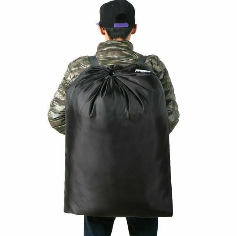 Factory Direct Waterproof Custom Logo Large Drawstring Laundry Bag Nylon Wash Bag