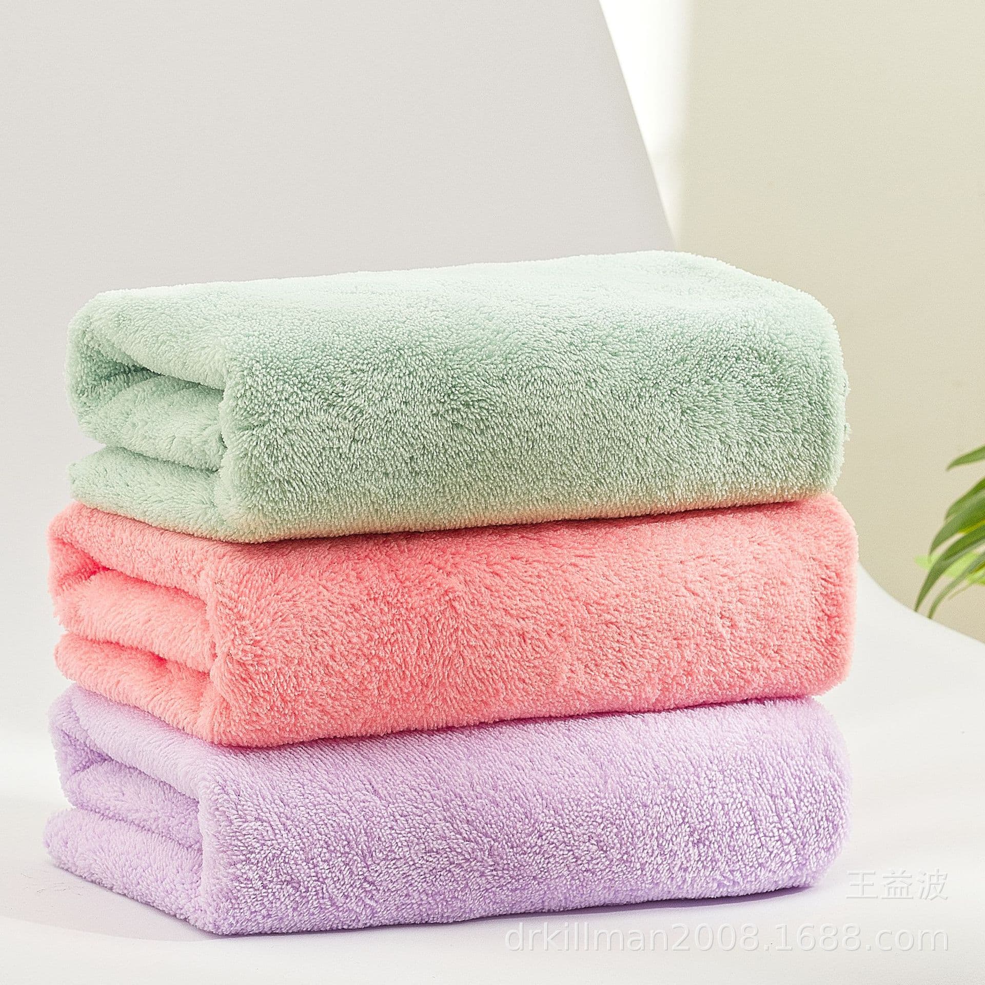 Coral Fleece Towel Set, Colorful Bath Towel, Microfiber Towel 70*140, Beach Towel