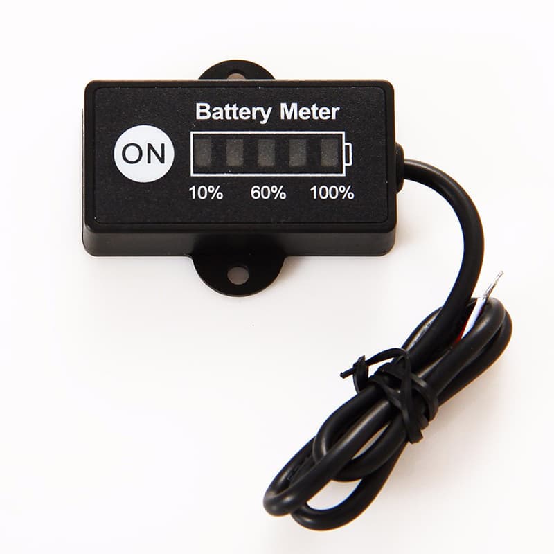 LED Lead-acid Battery Miniature Power Indicator for Golf Carts and Electric Vehicles (5-segment display)