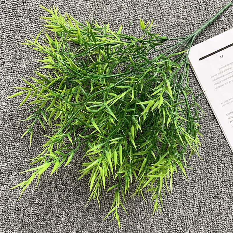 Artificial Pine Needle Aquatic Grass Green Wall Decoration Plastic Small Bundle Flowers Engineering Landscaping Plant Wall Matching Grass