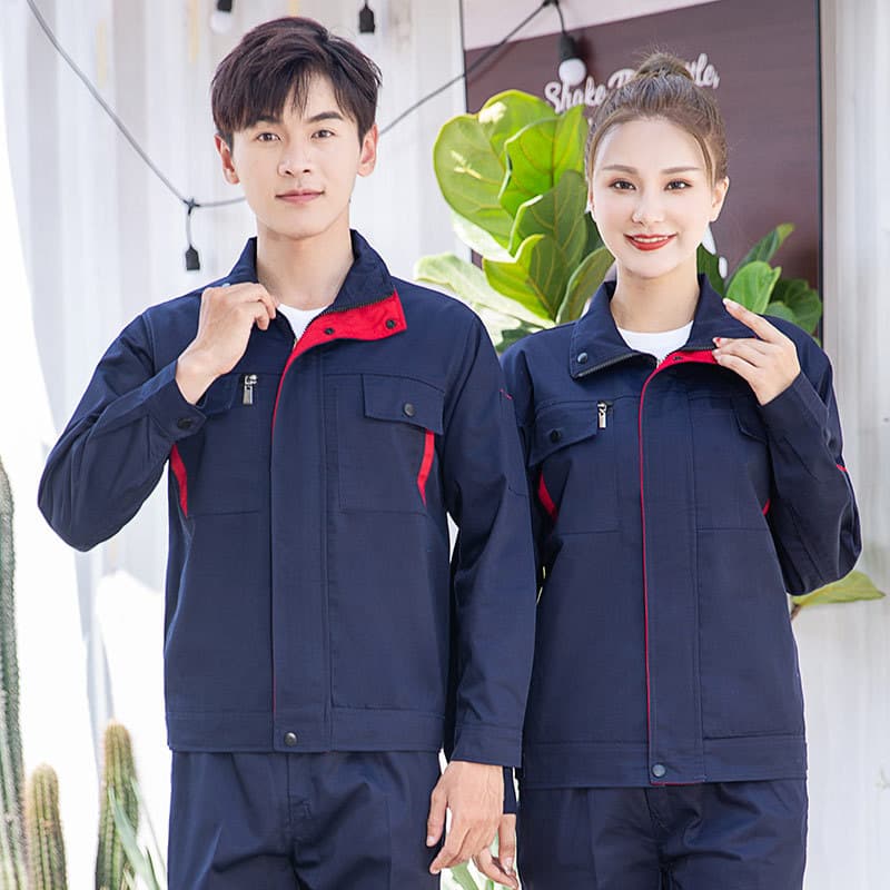 Long-Sleeve Work Suit Set Men's Labor Protection Clothing Wholesale Factory Workshop Wear Abrasion-Resistant Auto Repair Wear Reflective Top Engineering Uniform