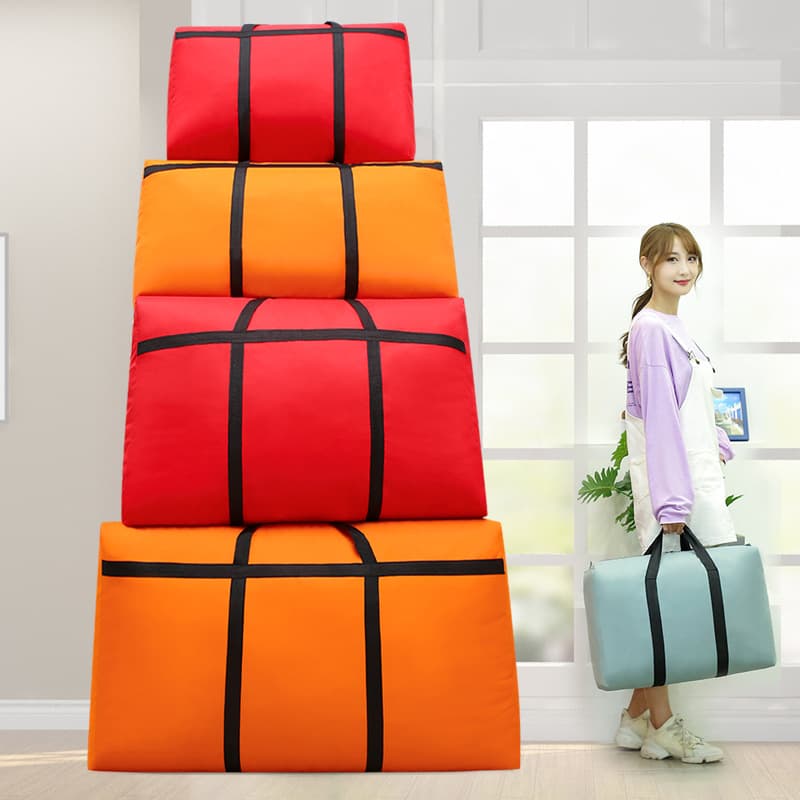 Large Oxford Cloth Moving Packing Bag Handheld Storage Bag Simple Solid Color Luggage For Travel Moving Storage