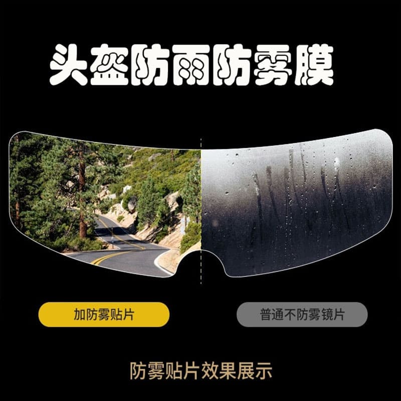 Zhongtai Premium Helmet Anti-rain Anti-fog Film, Clear Riding Water-repellent Anti-fog Sticker, Helmet Non-stick Water Magic Tool, In Stock