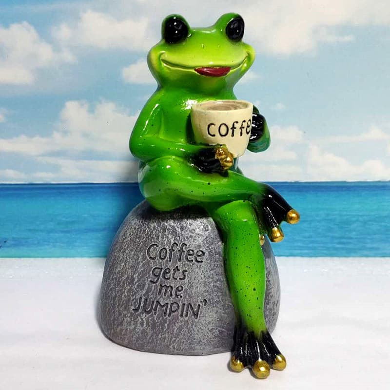 Frog Garden Ornaments Decoration Furnishings Creative Cute Desktop Resin Home Accessories Hand Doll Model Factory
