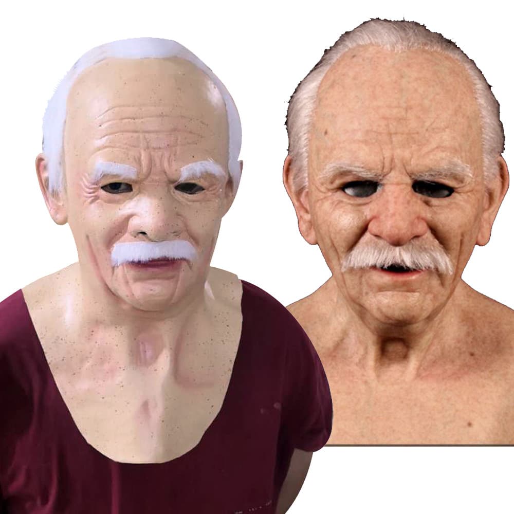 Halloween Old Man Masks Amazon Style Wig Cap Grandma Faces Masks Available For Sale High Quality Latex